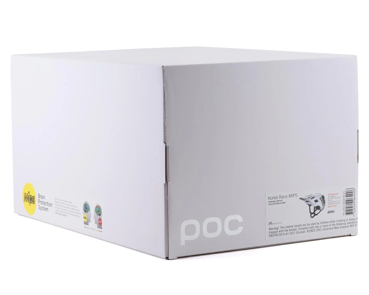 POC Kortal Race MIPS Helmet (Hydrogen White/Uranium Matte Black) (M/L) - view 4